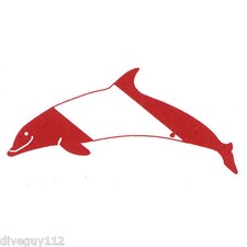 Scuba Diving Bumper Sticker Dive Flag Decal - Dolphin - AUB215