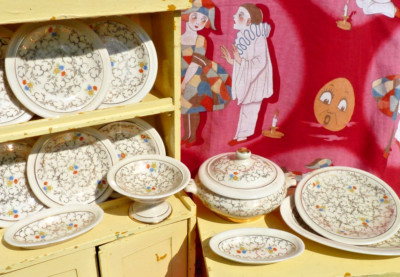 BEAUTIFUL ANTIQUE DINETTE SET ''Porcelac'' of 12 pieces circa 1950/60