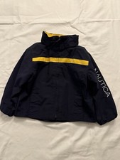 Nautica Boys' Light Weight Anchor Jacket with Stowable Hood