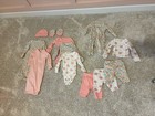 Baby Girl Size Newborn Clothing Lot Carters Rompers, Bodysuits, Jumper
