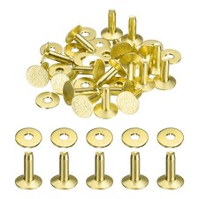 20Set Copper Rivets and Burrs 11x4x12mm Dimpled Copper Rivet Fastener Gold