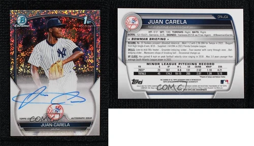 2023 Bowman Chrome Prospect Speckle Refractor /299 Juan Carela #CPA-JCA Auto