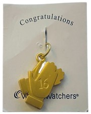 2014 Weight Watchers WW 16 LB Pound Gold Tone Clapping Hands Charm--Brand New