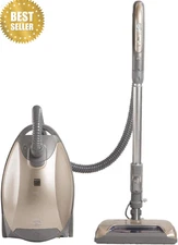 Ultra Plush Bagged Canister Vacuum Pet Powermate HEPA Retract Cord Gold