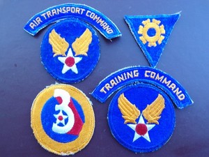 WWII US Army Patch Air Corp Force Uniform AAC Tab Lot Military Shoulder SSI