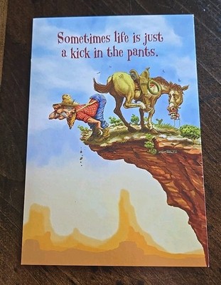 Leanin' Tree Get Well Card Western Cowboy Horse Nate Owen Just A