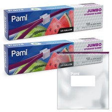 Jumbo 2.5 Gallon Slider Storage Bags Leakproof Reusable Freezer Food-Safe 20  120