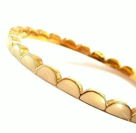 KATE SPADE Bracciale KateSpade giallo e oro con bordo smerlato