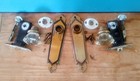 Vintage Glass Door Knobs 12 Point, Hardware, & Brass Back Plates Art Deco CORBIN — photo 1