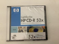 One HP LightScribe HP CD-R 52x 700 MB Blank Media Disc New Sealed
