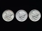 1941 P-D-S Mercury Silver Dimes NICE!