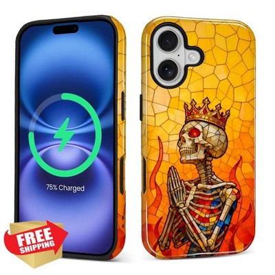 Zeggi iPhone 16 Colorful Skeleton Magsafe Glossy Case