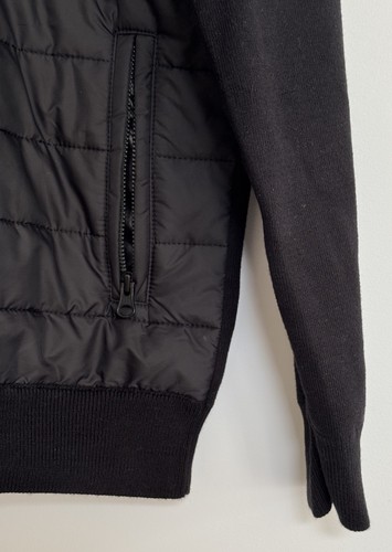 Barbour International Hybrid Quilted Zip Through Jersey Jacket Black Medium - Picture 9 of 14