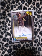 2024 Bowman Chrome Leo De Vries 1st Prospect Auto Only Autograph Padres