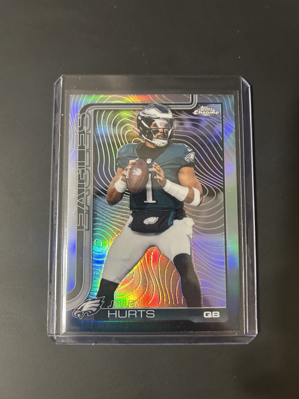 2025 Topps Chrome Football Jalen Hurts ETCH SSP Refractor Variation #247 🔥🔥🔥
