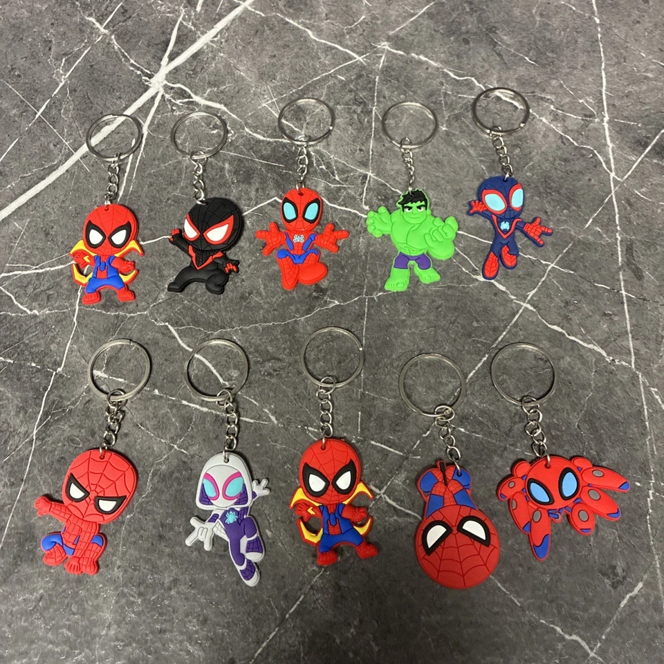 Caixas de presente de festa temáticas do Homem-Aranha máscaras chaveiros emblemas adesivos conjunto com 10 - Imagem 4 de 4