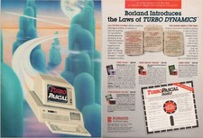 Borland Turbo Pascal 1985 Vintage Print Ad Software Programming PC
