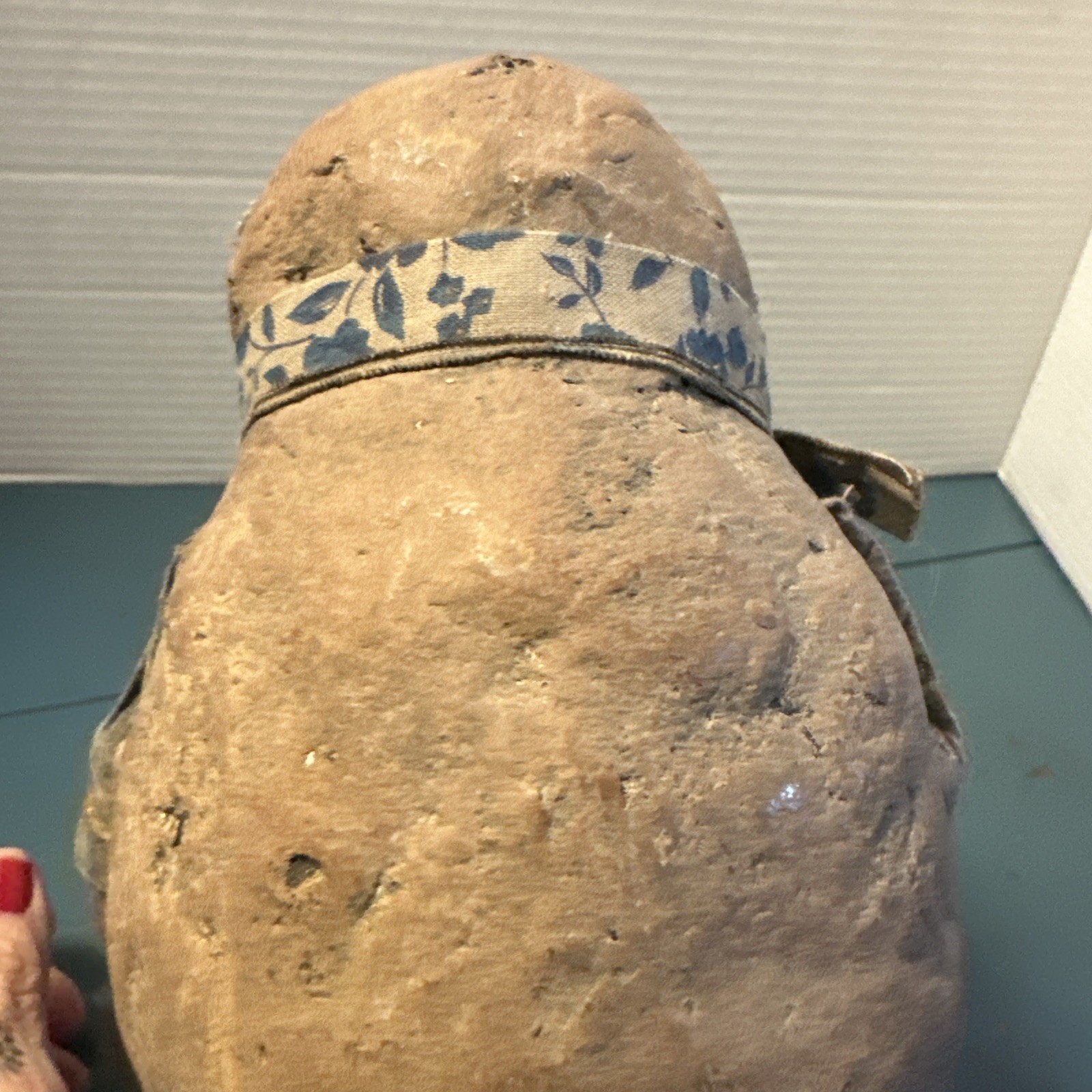   WORN WITH LOVE 9" SHELF SITTER PRIMATIVE TEDDY BEAR Signed BY Artist  A Wobler