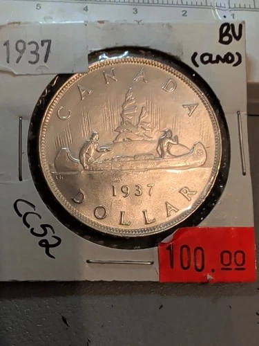 1937 Canada Silver One Dollar BU -Gem-CC52