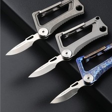 Titanium Alloy EDC Keychain Carabiner Multi Tool Gear with Knife Durable