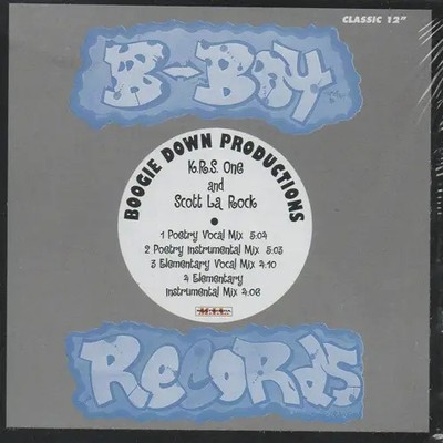 Boogie Down Productions Poetry / Elementary STILL SEALED Vinyl Single 12inch