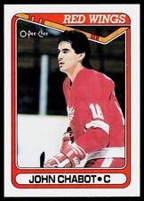 1990-91 O-Pee-Chee John Chabot #163 Detroit Red Wings