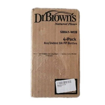 NIB 4-PACK - Dr. Brown's Natural Flow Standard Baby Bottles 8 oz 