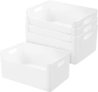 4 StüCk Aufbewahrungsbox KüChe Bad KöRbe Kunststoff Pp 25 Cm Niedrigeren Vorders