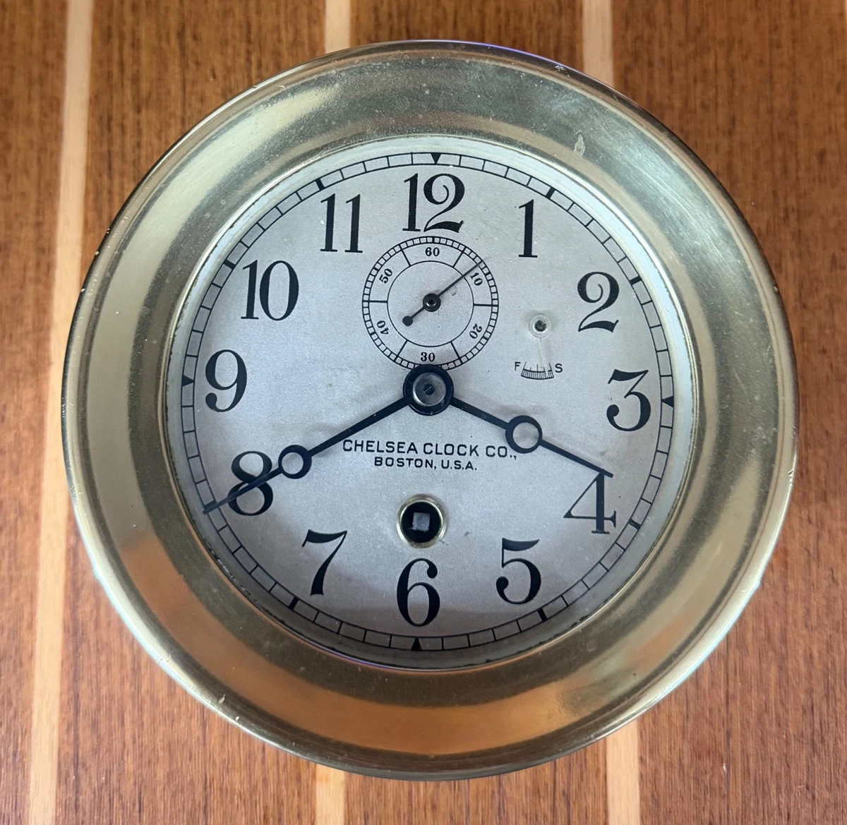Chelsea Antique Original Ship's Clock Antique Maritime Clocks for