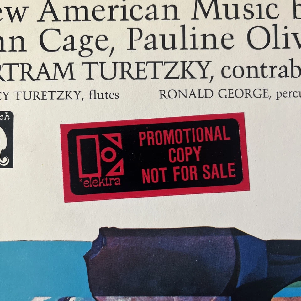 The Contemporary Contrabass John Cage, Pauline Oliveros, PROMO LP Nonesuch 1970 Foto 2 de 4