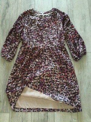 MANOUKIAN Dress. Taupe/Beige/Purple/Black/Pink/Orange. Lined. Sz XL. Never Worn.