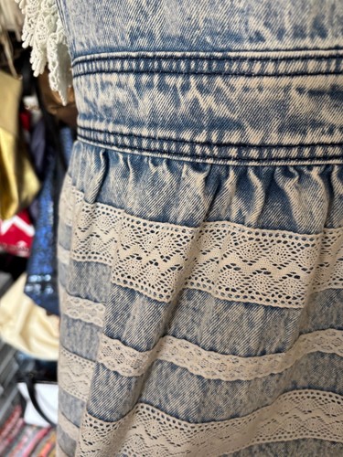 Robe denim et guipure MANOUSH Taille 38 - Imagen 6 de 9