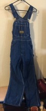 Vtg 60s Washington Dee Cee USA Made Sanforized Denim Jean Bib Overalls 27 X 30