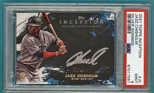 2021 Topps Inception Jazz Chisholm Silver Signings /100 #JC PSA 9! Marlins!