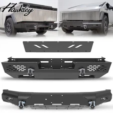 New Steel Front+Rear Bumper w/Skid Plate&D-Rings For 2024-2025 Tesla Cybertruck