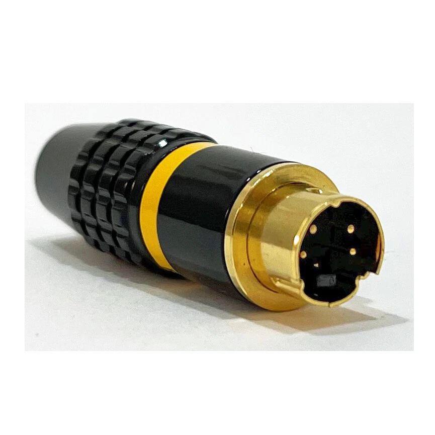 6-pack S-Video Male 4-Pin GOLD All Metal Connector Plug SVHS RadioShack 278-0451 - Image 4 of 4