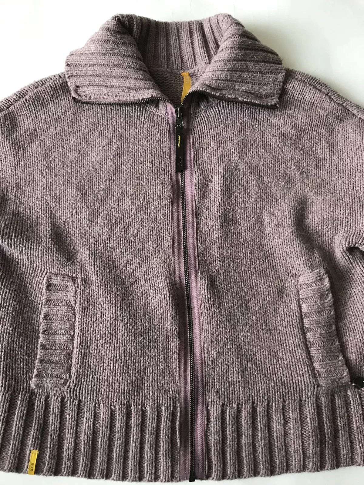 lole zip front cardigan sweater