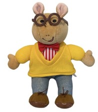 VINTAGE 1995 Arthur 9" Plush Eden Marc Brown Yellow Sweater Stuffed Animal CLEAN