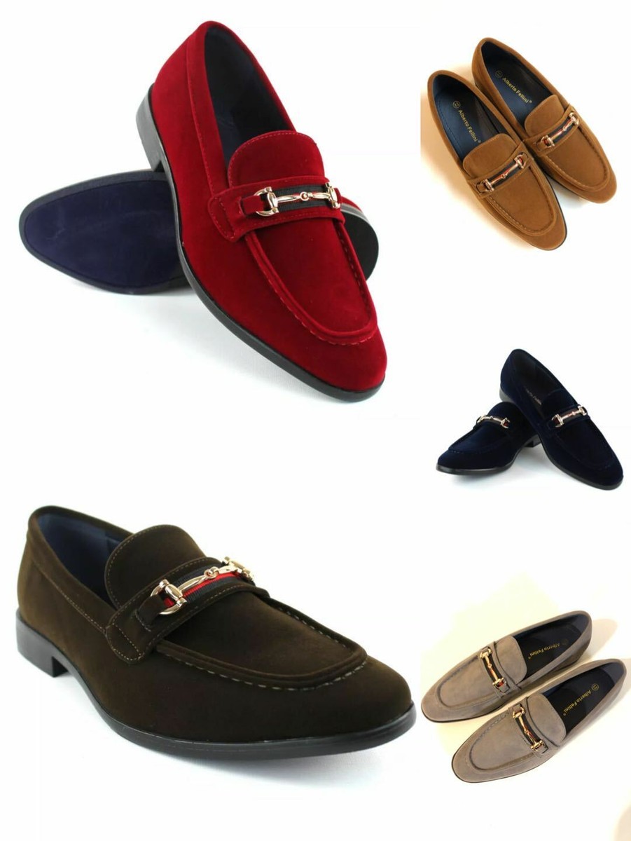 Suede Buckle Slip On Moccasins Men's Dress Fashion Shoes