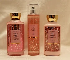 Bath  & Body Works Triple Berry Martini Body Lotion, Shower Gel & Fragrance Mist