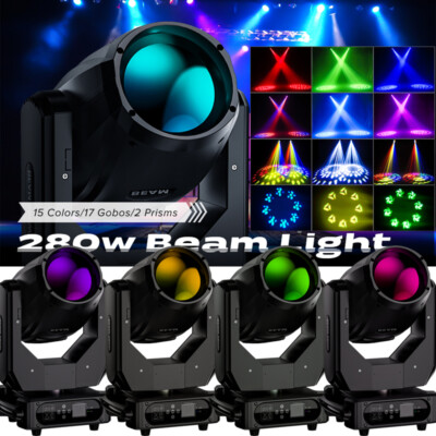 280W 10R Beam Moving Head Light Prism 17Gobos Rainbow Effect Strobe Stage Light