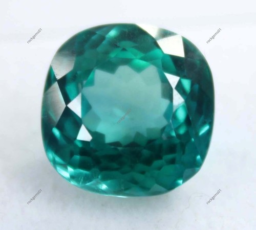 Zaffiro Montana Naturale 9 Ct Verde Bluastro Taglio Cuscino Pietra Preziosa Sciolta CERTIFICATO - Foto 4 di 6
