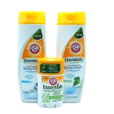 Arm & Hammer Essentials 2 Body Wash 1 Deodorant Paraben-Free Vegan Personal Care