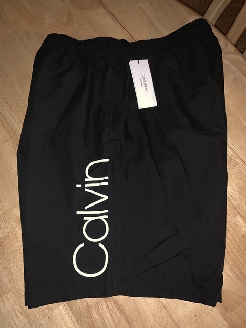 mens black calvin klein swim shorts