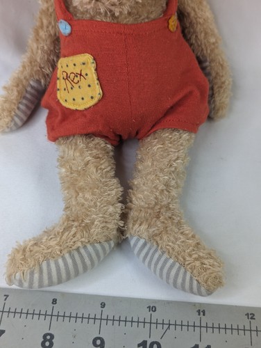 Bunnies By The Bay Rex Hund Plüsch Welpe roter Overall 12 Zoll Stofftier Spielzeug - Bild 5 von 11