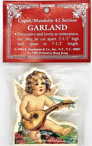 CUPID ANGEL VALENTINES DECORATION GARLAND (7.5FT) Mint/Factory Sealed SHACKMAN - Picture 2 of 2