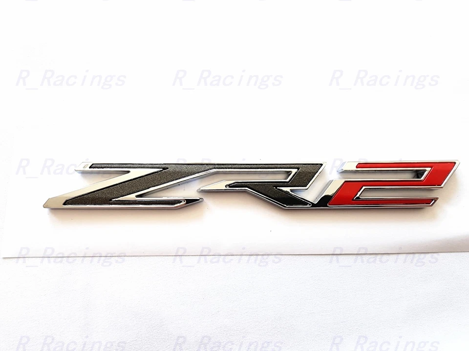 1PC Chrome Red Rear Tailgate ZR2 Emblem Badge 2019+ Chevrolet Colorado - Image 2 of 4