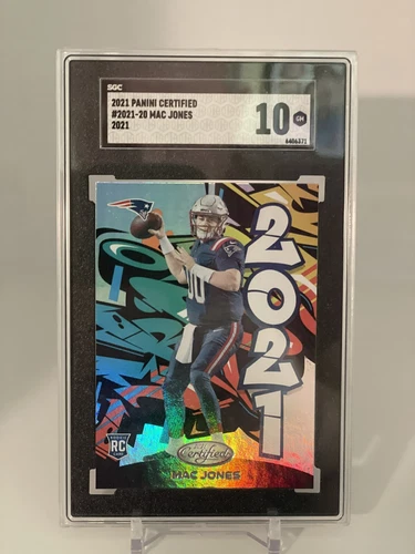 2021 PANINI CERTIFIED   #2021-20 MAC JONES RC SGC 10 GEM MINT New England