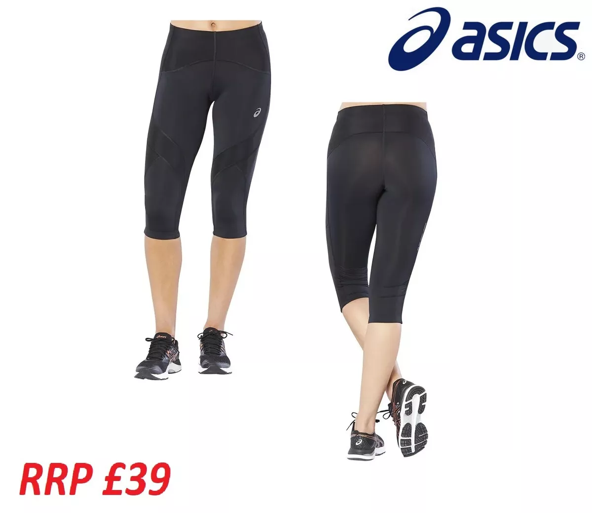 ASICS LB KNEE TIGHT - Cropped Leggings - Women's - Performance Black (SIZE  XS)