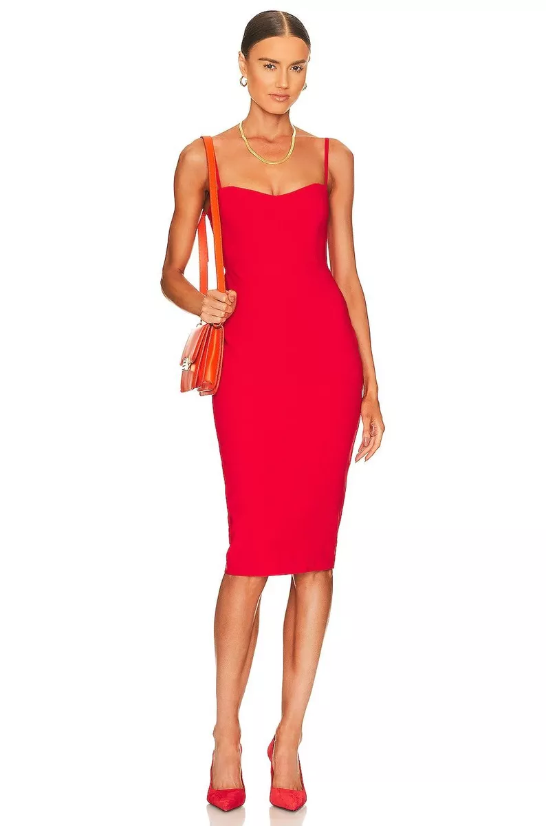 Nookie Allure Midi Dress in Cherry Size S REVOLVE MSRP 219